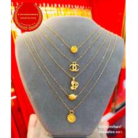 ราคา สร้อย แถม จี้ 1แถม1 สร้อยคอทองแท้75 ร้อมจี้ทอง99 99 หนัก 0 35 0 45 กรัม (8970266659)