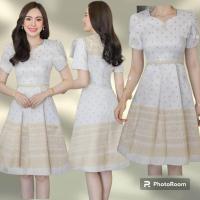 ราคา ชุดเดรสลายไทย รุ่นอลังการ เดรสผ้าพิมพ์ลายไทย มีซับในทุกชุด เดรสใส่ออกงาน ชุดราตรี ชุดเดรสใส่ทำงาน เดรสพิมพ์ลายไทย ผ้าอัดกาว เดรสทรงเอ เดรสลำลอง เดรสยาวเข้ารูป (20471617122)