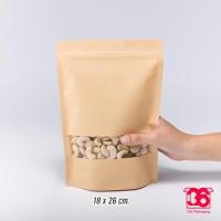 ราคา ถุงซิปล็อค กระดาษคราฟท์หน้าต่างใสก้นตั้งได้ดี 50ใบ (9045073788)
