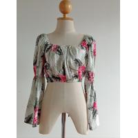 ราคา เสื้อแฟชั่น ผู้หญิง เอวลอยเอวจั้มแขนยาวจั้มตรงกลางแขน เสื้อแฟชั่น (20401383444)