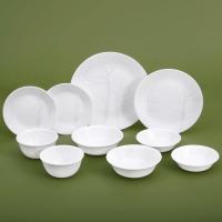 ราคา Corelle Silver Tree Frost ชามและจานเซรามิก 10 ชิ้น อาหารเย็น เครื่องล้างจาน เตาอบ ปลอดภัย สีขาว (9238268270)