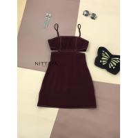ราคา งานป้าย NITTAYA การันตีเสื้อผ้าคุณภาพ เดรสสั้นสายเดี่ยว เป็นสายเดี่ยวเข้ารูป มีเว้าช่วงเอวทั้ง 2 ข้าง มีสีแดงกับดำ (20593890832)