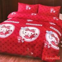ราคา ใหม่ชุดผ้าปูที่นอนลายคิตตี้สีชมพู ผ้าโพลีเอสเตอร์ ใช้ได้ ทั้งผู้หญิงและผู้ชาย มีขนาด 6 ฟุต 5 ฟุต 3 5 ฟุต มีครบเซ็ต 6 ชิ้นพร้อมผ้านวม 6 ฟุตมีเก็บเงินปลายทาง (21443160503)