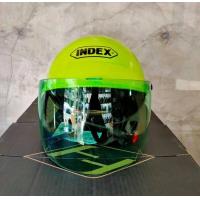 ราคา หมวกกันน็อคครึ่งใบ INDEX แถมฟรี กระจกบังแดด ของแท้ 100 (18931260987)