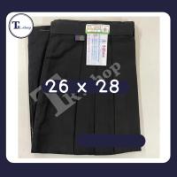 ราคา กระโปรงนักเรียนตราสมอ กระโปรงนักเรียน สีดำ 6 จีบ ผ้าโทเร (15830936640)