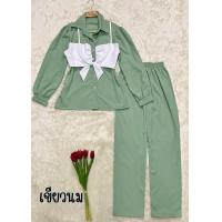 ราคา รุ่นโซเบีย ชุดเซ็ทเสื้อกางเกงขายาว อิสลาม แฟชั่นมุสลิมใส่คาเฟ่น่ารักๆ (20572772841)