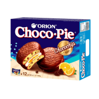 ราคา Пирожное Choco Pie ChocoChip c апельсиновым джемом и шоколадной крошкой 360 г Cake Orion Choco Pie Chocochip and Orange 360 g Russian Plaza (20771512563)