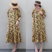 ราคา เดรสคอจีนแขนยาวกระดุมหน้ากระเป๋าข้างชายระบายผ้าเปลือกไม้สีพื้นสวยๆค่า (21431524894)