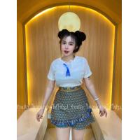 ราคา ชุดเซตเสื้อยืดกระโปรงกางเกงลายผ้าถุงงาน2ชิ้น ป้ายไอวี่ช๊อป งานสงกรานต์ (21502839999)