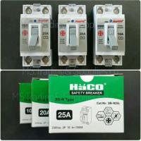 ราคา Haco SB N10L 10A SB N16L 16A SB N20L 20A เซฟตี้เบรกเกอร์ ป้องกันไฟเกิน มีสัญญาณไฟสีฟ้า SB N25L 25A SB N32L 32A Safety Breaker 2P 1E with Blue Lamp SB N40L 40A (18724060405)