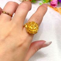 ราคา แหวนรูปดอกไม้แบบใหม่แหวนทองคำทรายเวียดนามรูปดอกกุหลาบสีไม่ตก999เครื่องประดับทองเทียมชุบทองสำหรับผู้หญิง (15852543048)