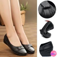 ราคา Sale80 รองเท้าคัชชู สีดำล้วน พื้นยางนิ่มลายดอกไม้ (7166442333)