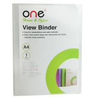 ราคา ONE แฟ้มโชว์เอกสาร A4 สีใส 30 ซอง เล่ม (7476999978)