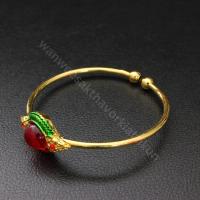 ราคา กำไลบ่วงพญานาคฝั่งพลอย ขนาดฟรีไซส์ ชุบทองคำ 24k เนื้อทองเหลืองแท้ กำไลพญานาค พญานาคบ่วง (19456260164)