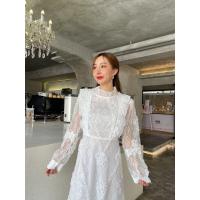 ราคา ป้าย Miss bell เดรสยาวลูกไม้แขนยาว งานปักลายทั่วชึดแต่วระบายอกสวยมากๆ (19720800440)