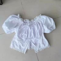 ราคา 40 พร้อมส่ง เสื้อเปิดไหล่แขนตุ๊กตาแต่งลูกไม้สาวพลัสไซส์ มี3สี (21396896139)
