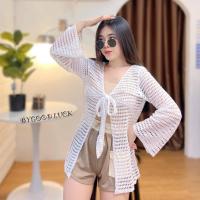 ราคา เสื้อคลุมตาข่ายสาวอวบอก36 50 (20376636501)