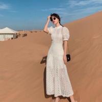 ราคา Ladystyle แม็กซี่เดรส เดรสยาวเดรสสีขาว เดรสลูกไม้ยาวแขนตุ๊กตาทรงเรียบร้อย ดีไซส์เก๋ ผ้าเนื้อดีฉลุลวดลายปักขอบรอบตัว (11817280694)