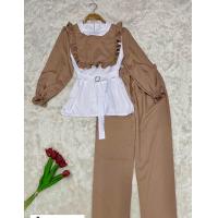 ราคา รุ่นเดซี่รุ่นเซ็ทเสื้อกางเกงสีพื้นขายาวมุสลิม แฟชั่นอิสลามใส่คาเฟ่ (21561064113)