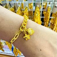 ราคา ข้อมือ เลสครึ่งหัวใจดาวกลาง 1 บาท (19105773273)