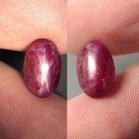 ราคา 4 85 ct พลอยแท้ พลอยแดง สตาร์ เผาใหม่ ทรงไข่หลังเบี้ย สีแดง แอฟริกา (21399425728)