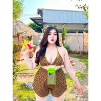 ราคา สาวอวบ ชุดเซ็ตสาวอวบ เซ็ต บิกินี กางเกงขาสั้น เล่นน้ำ สงกานต์ ลายไทย อก 38 40 42 44 46 ฟรีไซต์ ได้ถึง 50 (21498187905)