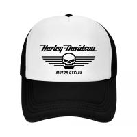 ราคา หมวกแก็ป หมวกเบสบอล หน้าบุฟองน้ำ หลังตาข่าย สกรีน Harley Davidson motocycles หัวกะโหลก ด้วย Flex pu ขอบเรียบ สวย คมชัด (21218066835)
