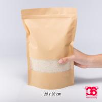 ราคา ถุงซิปล็อค กระดาษคราฟท์หน้าต่างใสก้นตั้งได้ดี 50ใบ (9045073790)