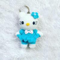 ราคา ตุ๊กตาไหมพรมถัก พวงกุญแจแมวตี้ ขนาด 4 นิ้ว (20036249345)