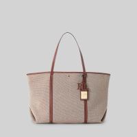 ราคา Polo Ralph Lauren กระเป๋าผู้หญิง Canvas Leather Large Emerie Tote รุ่น WALRBAG0G620252 สีน้ำตาล (21398405456)