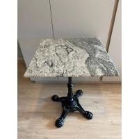 ราคา ขายถูกโต๊ะหินแกรนนิตสวยมาก ท็อปกว้าง 60 เซนติเมตรยาว 60 เซนติเมตรขาเหล็กหล่อสี่แฉกสูง 72 เซนติเมตร (18549726065)