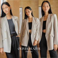 ราคา Taupe brand Olivia Blazer เสื้อสูทตัวยาวคลุมสะโพก ปก V shape กระดุมสองแถวที่ด้านหน้า ด้านในซับด้วยผ้าซาตินที่ทำ จาก Circular Fabric ดีต่อสิ่งแวดล้อม (21122285721)