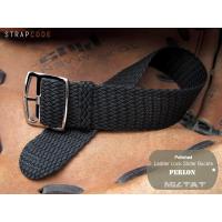 ราคา สายนาฬิกา Perlon European Grade Black SS Polished Buckle สีดำ หัวแบบเงา 22mm (371993629)