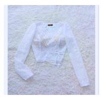 ราคา เสื้อฉลุลูกไม้สีขาวโอโม่หลายแบบแขนสั้นและแขนยาวพร้อมส่ง m l xl สินค้างานตรงปกตามรูปภาพค่ะ (20686739473)