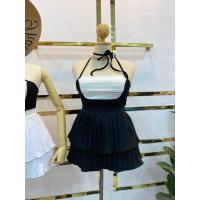 ราคา NT667 พร้อมส่ง เสื้อผ้าร่องผูกคอ ผ้าร่องยืดงานละมุนนน สาวอวบ (21253433621)