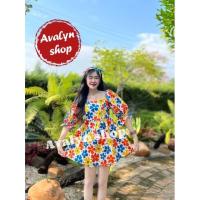 ราคา เซตลายดอก สงกรานต์ แถมโบว์ผูกผม ชุดลายดอก ชุดเซต เสื้อกางเกง (20621507624)