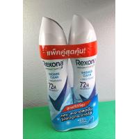 ราคา Rexona เรโซนา สเปรย์ระงับกลิ่นกาย ชาวเวอร์ คลีน แพ็คคู่ 135 มล (21423906837)