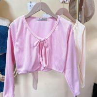 ราคา Fleurladyz เสื้อคลุมแขนยาว ผ้าร่องไฮโซ (19374177421)