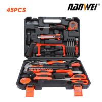 ราคา NANWEI 45Pcs Hardware Tool Set Home Toolbox Household Repair Tools Repair Kit General Maintenance Tool Set for Home Apartment Garage Dorm Office (16299007439)