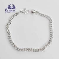 ราคา สร้อยข้อมือเงินแท้ ลายเลสแบน หน้ากว้าง 4 mm (14027629994)