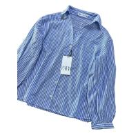 ราคา ZARA เสื้อเชิ้ต ผ้าคอตตอน คอวี แขนยาว RUSTIC SHIRT (21585187487)