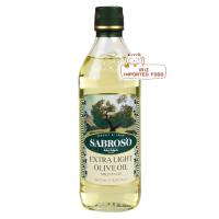 ราคา ซาโบรโซ ไลท์ น้ำมันมะกอกสำหรับทำอาหาร ใช้ความร้อนได้ Sabroso Extra Light Olive Oil Mild Taste 500ml (14469452817)