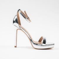 ราคา รองเท้าส้นสูง หนังแก้ว สูง 4 5 นิ้ว แบบรัดส้น รุ่น 9 3188 (21547754033)