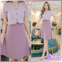 ราคา New ชุดเดรชโทนสดใสป้ายnuchy (21600137490)