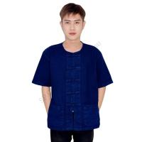 ราคา สั่งเผื่อ1ไซส์ เสื้อม่อฮ่อมหม้อห้อมผู้ชายแขนสั้น แขนยาว คอกลม กระดุมจีน SP01SP06 (9694999011)