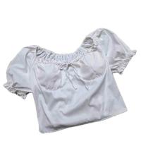 ราคา 78 พร้อมส่ง เสื้อเปิดไหล่แขนตุ๊กตาเสริมฟองน้ำในตัว ผ้าคอตตอน มี3สี (21426503402)