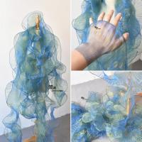 ราคา วัสดุเสริมลูกไม้ขอบระบายคลื่นใหญ่แบบซีทรูของตกแต่งชายกระโปรงเสื้อผ้า DIY วัสดุผ้าออร์แกนซ่าสำหรับเด็ก (13383290766)