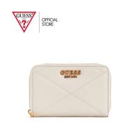 ราคา GUESS กระเป๋าสตางค์ผู้หญิง รุ่น QB919140 CILIAN SLG MEDIUM ZIP AROUND สีขาว (21560491091)