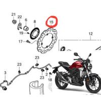 ราคา จานเบรคหลัง Honda CB300R HONDA CB150Rแท้ศูนย์ (18291274661)