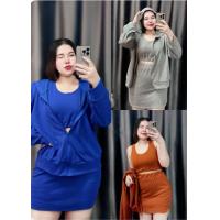 ราคา ชุดสาวอวบเซต 3 ชิ้นกระโปรงเนื้อดีกระโปรงเก็บพุง (21389440476)